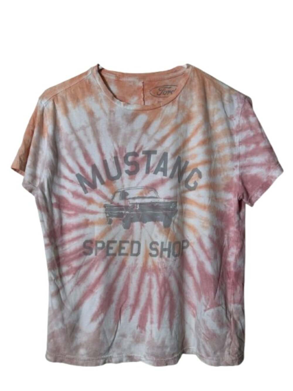 Lucky brand ford mustang tie dye short sleeve tee womens XS